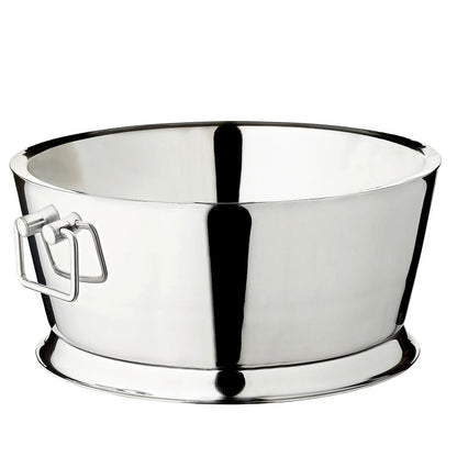 EDZARD Michigan champagnekoeler met handvatten, hoogglans gepolijst roestvrij staal, dubbelwandig, ø 53 cm, H 24 cm