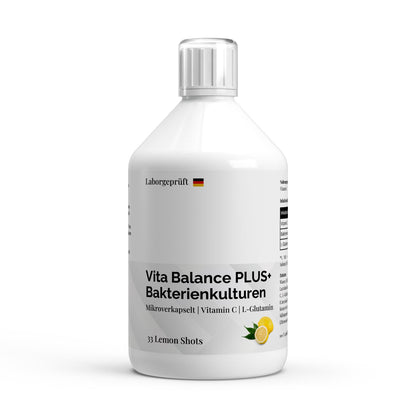 Vita Balance PLUS+ Bacterieculturen - 33 vegan Citroen Shots - 500ml