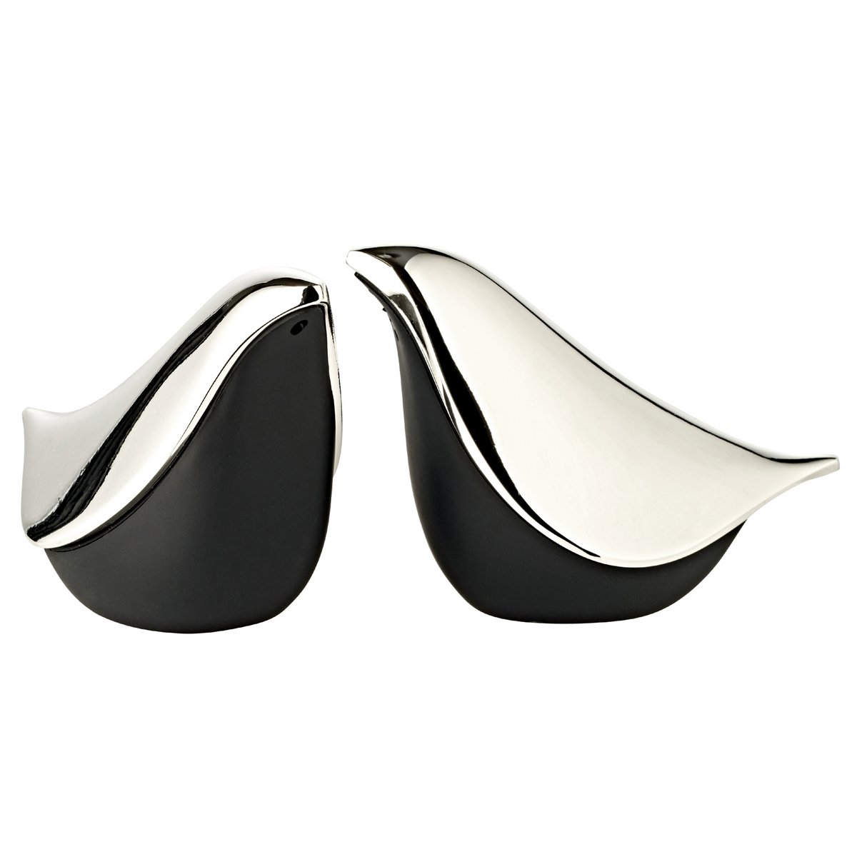 Zout- en peperschudderduif, nobel verzilverd, opstart, hoogte 6 cm