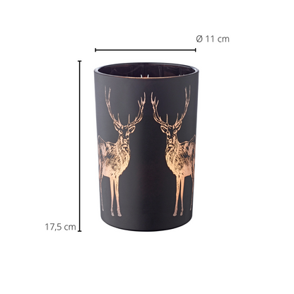 EDZARD lantaarn Tiu H 18 cm mat zwart