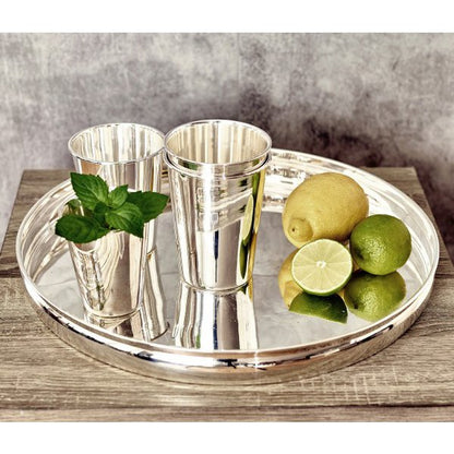 EDZARD mok drinkbeker zilveren mok vaas kegel, zwaar verzilverd, hoogte 9 cm