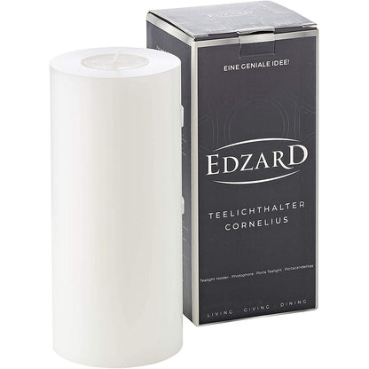 EDZARD theelichthouder permanente kaars Cornelius ø 8 cm, hoogte 18 cm, hittebestendig tot 90