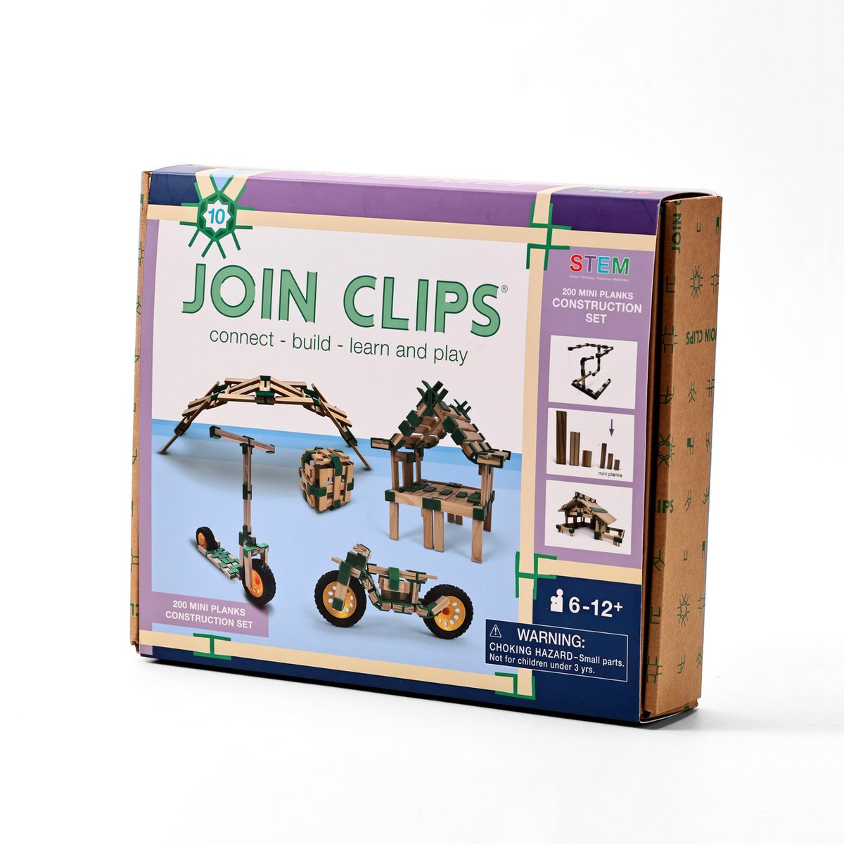 JOIN CLIPS bouwset 200 mini planks constructie speelgoed