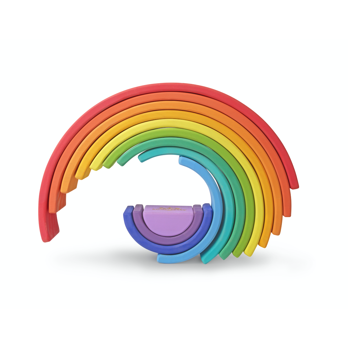 Kinderfeets houten speelgoed regenboog groot - Meerkleurig