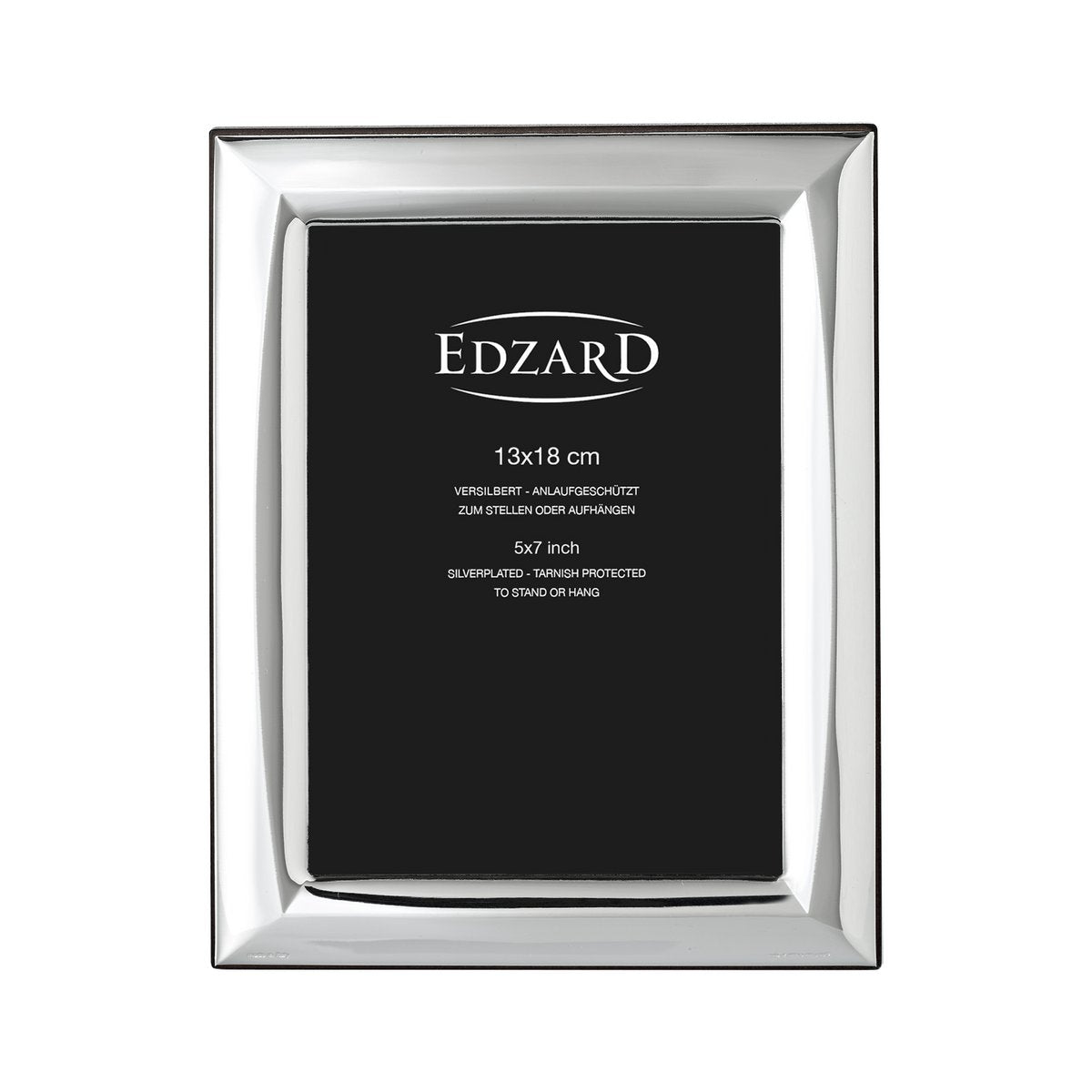 Fotolijst Serino 13x18 cm elegant verzilverd, aanslagvrij, met houten decor achterkant