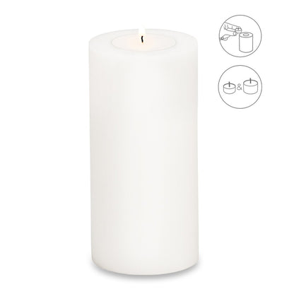 EDZARD theelichthouder permanente kaars Cornelius voor maxi theelicht, hoogte 21 cm, ø 10 cm, hittebestendig 90 graden