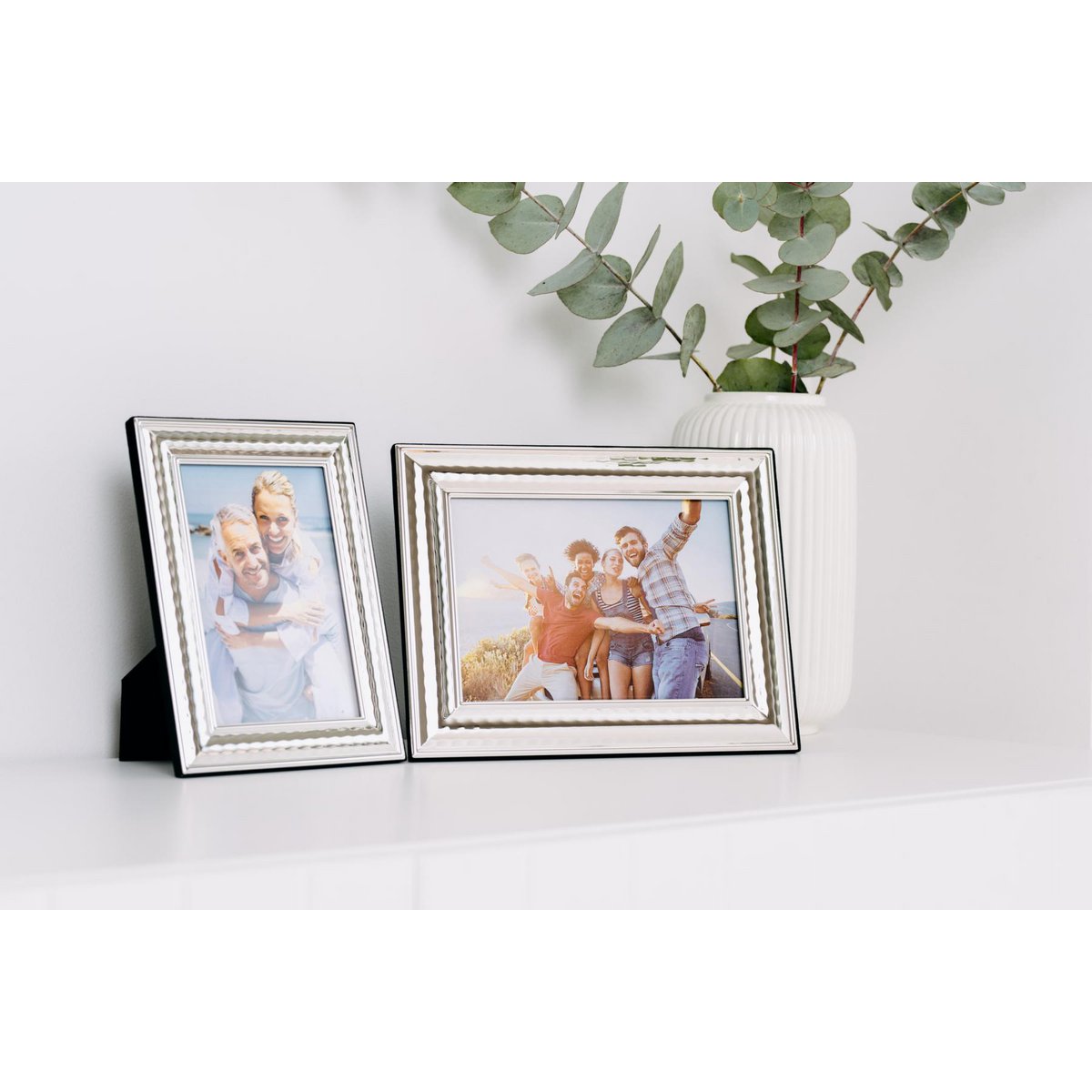 EDZARD fotolijst Urbino voor foto 13 x 18 cm, edel verzilverd, aanslag beschermd, met 2 hangers
