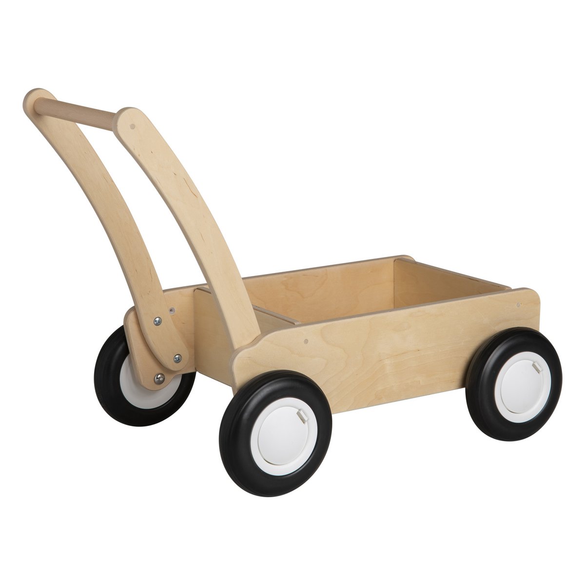Van Dijk Toys Houten Loopwagen vanaf 1 jaar - Naturel  ( kinderopvang kwaliteit)
