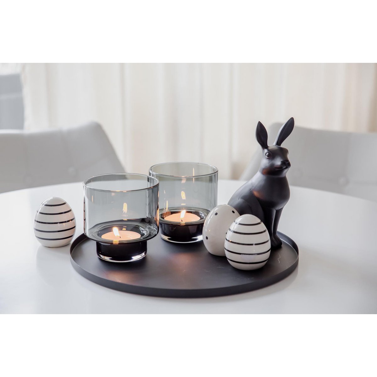 Set van 2 Marla lantaarns (ø 11 cm) gemaakt van mondgeblazen glas