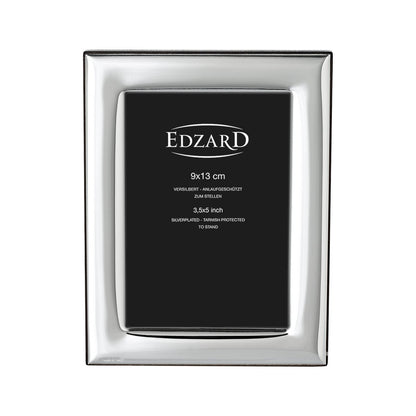 Lucera fotolijst (9x13 cm), elegant verzilverd, aanslagvrij, met houten decor achterkant