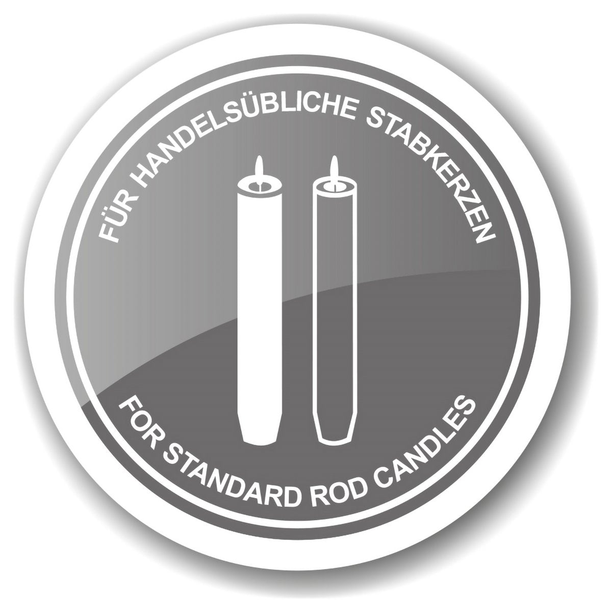 EDZARD kandelaar Lincoln met zwarte schacht, edel verzilverd, aanslag beschermd, hoogte 19 cm