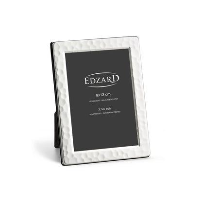 Edzard Picture Frame Pavia (9x 13 cm), gehamerd, nobel zilver -plated, voorafgegaan, 2 hangers