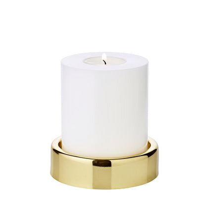EDZARD set van 2 kandelaars Sanremo goud, elegant vernikkeld, ø 10 cm, voor stompkaarsen