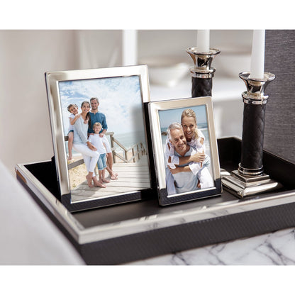 EDZARD set van 2 fotolijsten Salerno voor foto 13 x 18 cm, verzilverd, aanslagbestendig