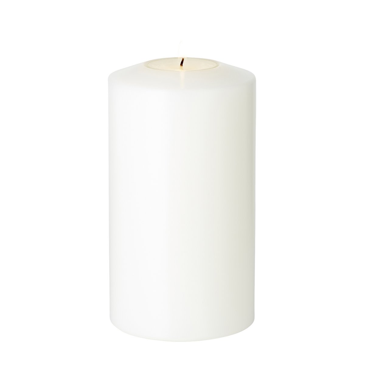 Cornelius Double Pine permanente kaars (hoogte 15 cm, Ø 8 cm), wit, hittebestendig tot 90°