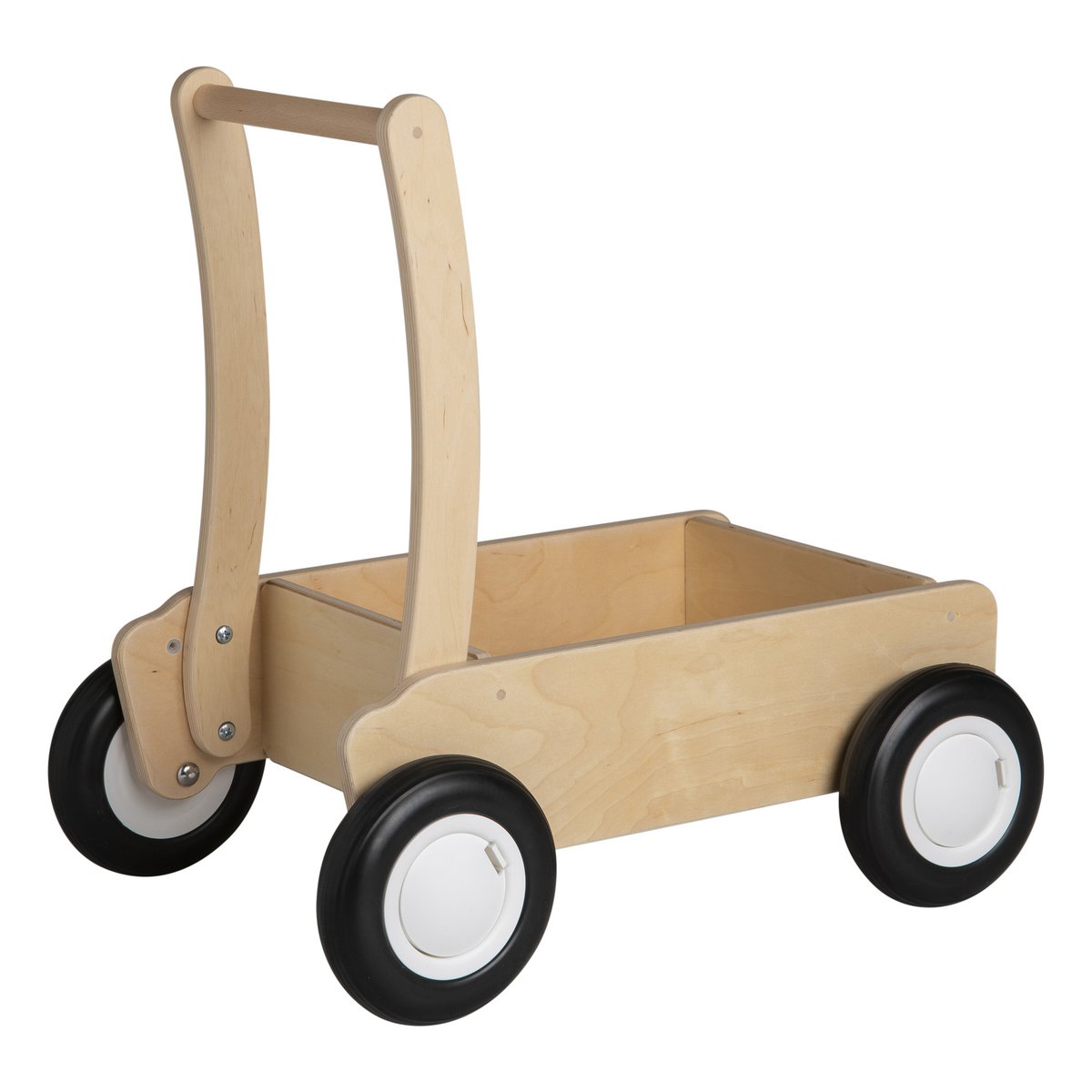 Van Dijk Toys Houten Loopwagen vanaf 1 jaar - Naturel  ( kinderopvang kwaliteit)