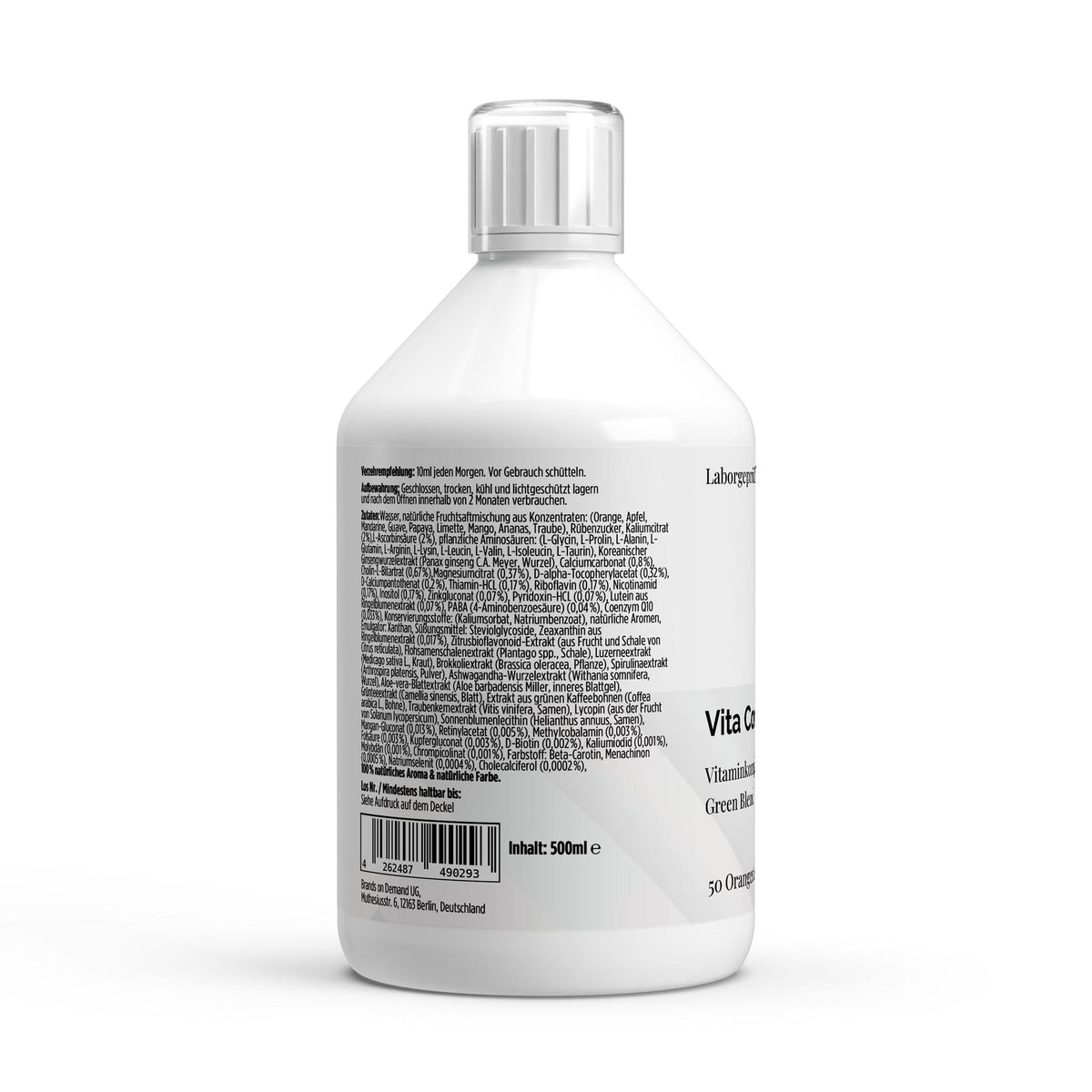 Vita Complete PLUS+ 50 vegan Shots - Frisse Sinaasappel - 500ml
