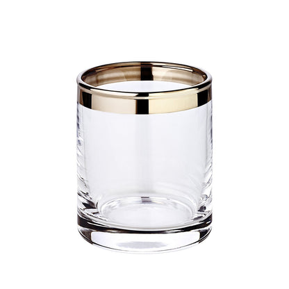 EDZARD lantaarn Molly, mondgeblazen kristalglas met platina rand, hoogte 8 cm, diameter 7 cm
