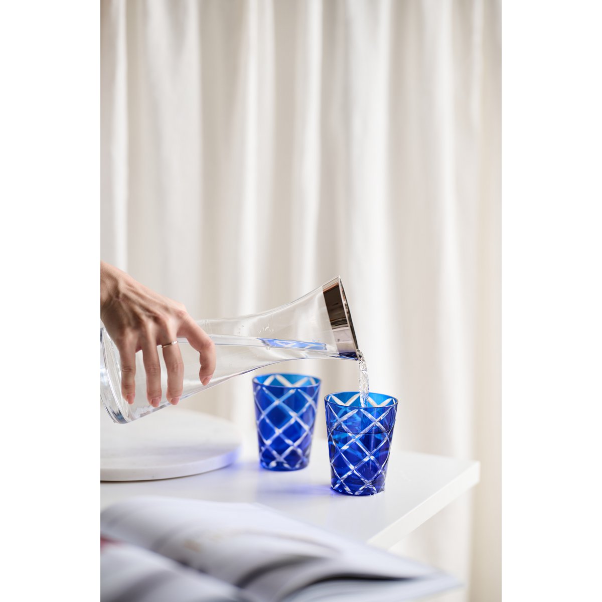 Mok Dio robijn set van 4 H 10 cm