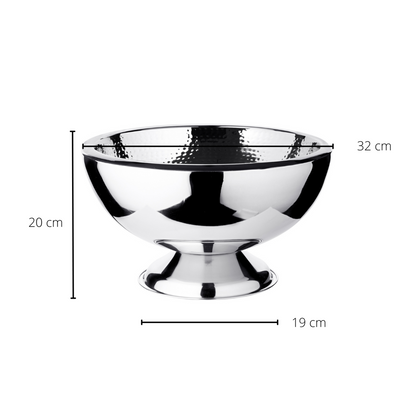 EDZARD champagnekoeler Cadiz, dubbelwandig, roestvrij staal hoogglans gepolijst, binnen gehamerd, ø 32 cm, H 21 cm