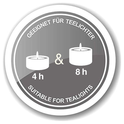 Set van 2 permanente kaarsen Cornelius (hoogte 9 cm, Ø 8 cm), hittebestendig tot 90°