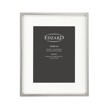 EDZARD fotolijst Perugia fotolijst voor foto 15 x 20 cm, verzilverd en aanslag, met 2 hangers