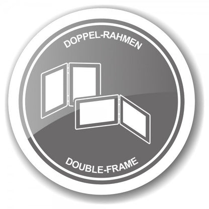 EDZARD dubbele fotolijst Salerno voor 2 foto's 10 x 15 cm doorsnede, edel verzilverd, aanslagvast