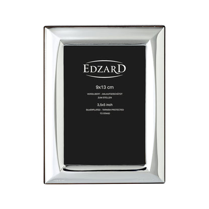 Fotolijst Serino 9x13 cm elegant verzilverd, aanslagvrij, met houten decor achterkant