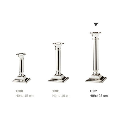 EDZARD kandelaar Lincoln voor stokkaarsen, edel verzilverd, aanslag beschermd, hoogte 23 cm