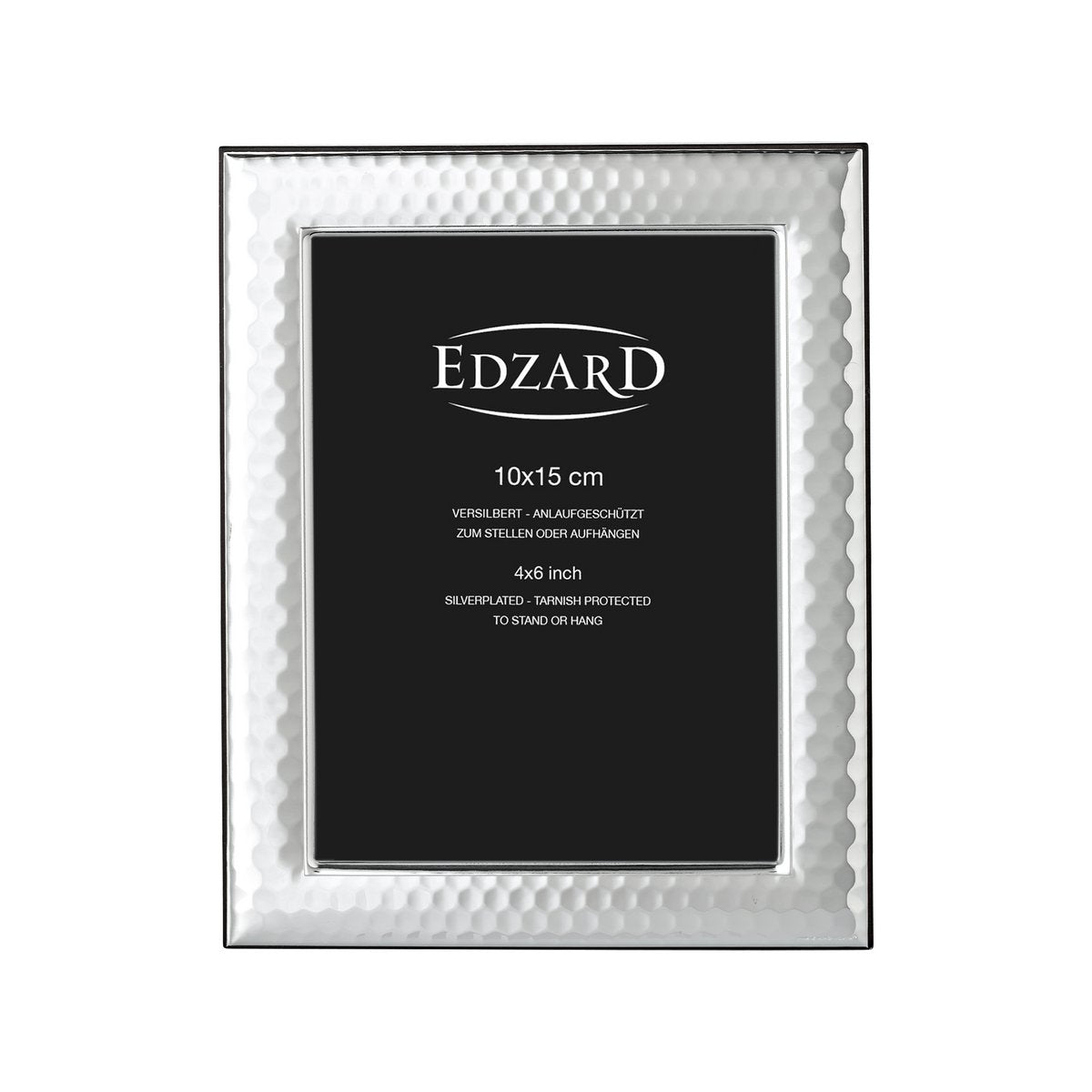 Casalini fotolijst (10x15 cm), elegant verzilverd, aanslagvrij, met houten decor achterkant