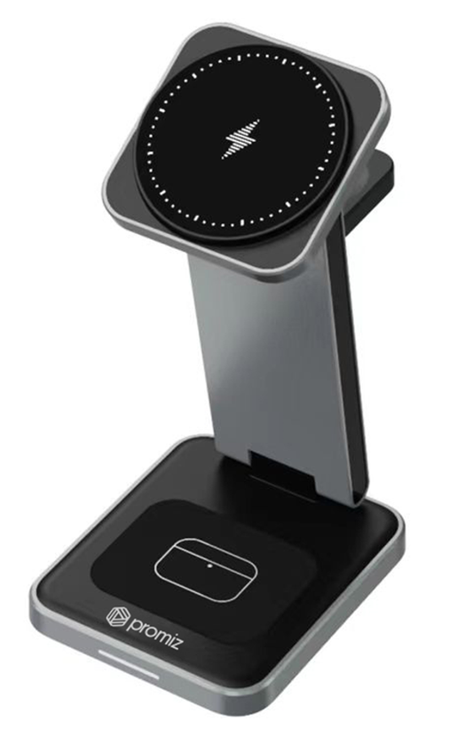 Promiz - 3 in 1 Wireless Charger - 15W (Magsafe compatible) - Foldable