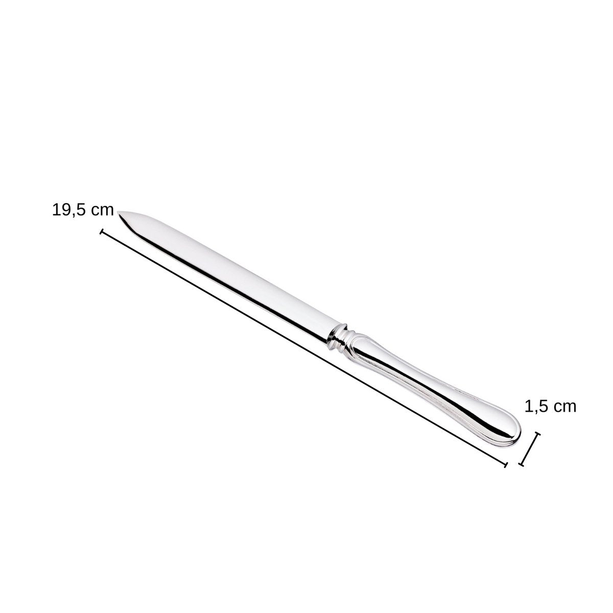 EDZARD briefopener briefmes draad, verzilverd, lengte 19 cm