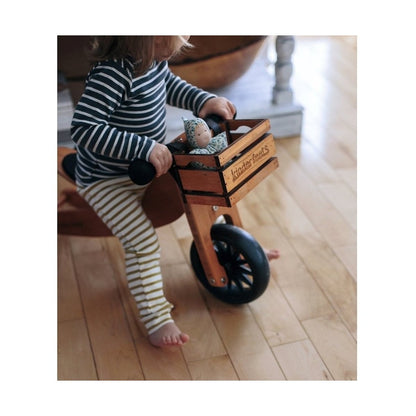 Kinderfeets houten fietskrat