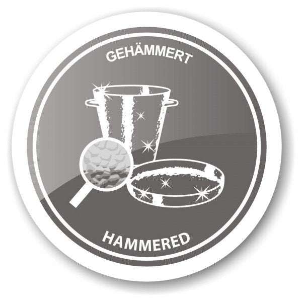 EDZARD Hugo dienblad, rond, roestvrij staal glanzend vernikkeld, met bamboe handvatten, diameter 54 cm