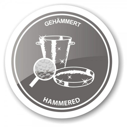 EDZARD Hugo dienblad, rond, roestvrij staal glanzend vernikkeld, met bamboe handvatten, diameter 54 cm