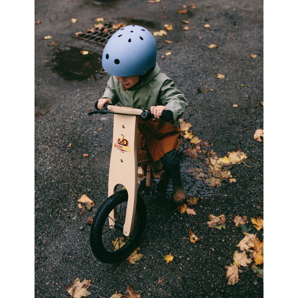 Kinderfeets kinderhelm voor op de fiets / fietshelm voor kinderen - mat Lei Blauw