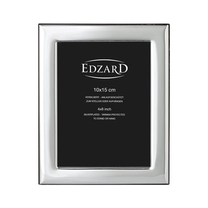 Lucera fotolijst (10x15 cm), elegant verzilverd, aanslagvrij, met houten decor achterkant