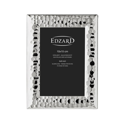 EDZARD fotolijst Gubbio voor foto 10 x 15 cm, edel verzilverd, aanslagbestendig, met 2 hangers