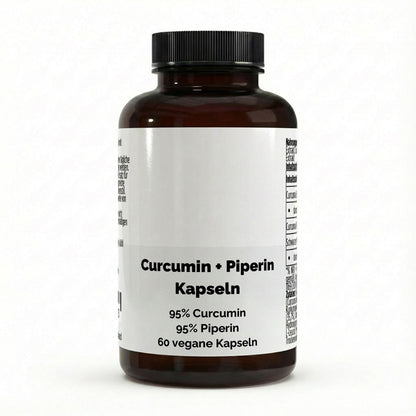 Kurkuma (95% Curcumine) + Piperine - 60 vegan Capsules