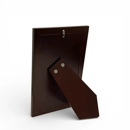 Lucera fotolijst (9x13 cm), elegant verzilverd, aanslagvrij, met houten decor achterkant