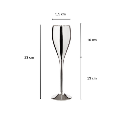 EDZARD champagnefluit Dodo, edel verzilverd, hoogte 23 cm, inhoud 200 ml