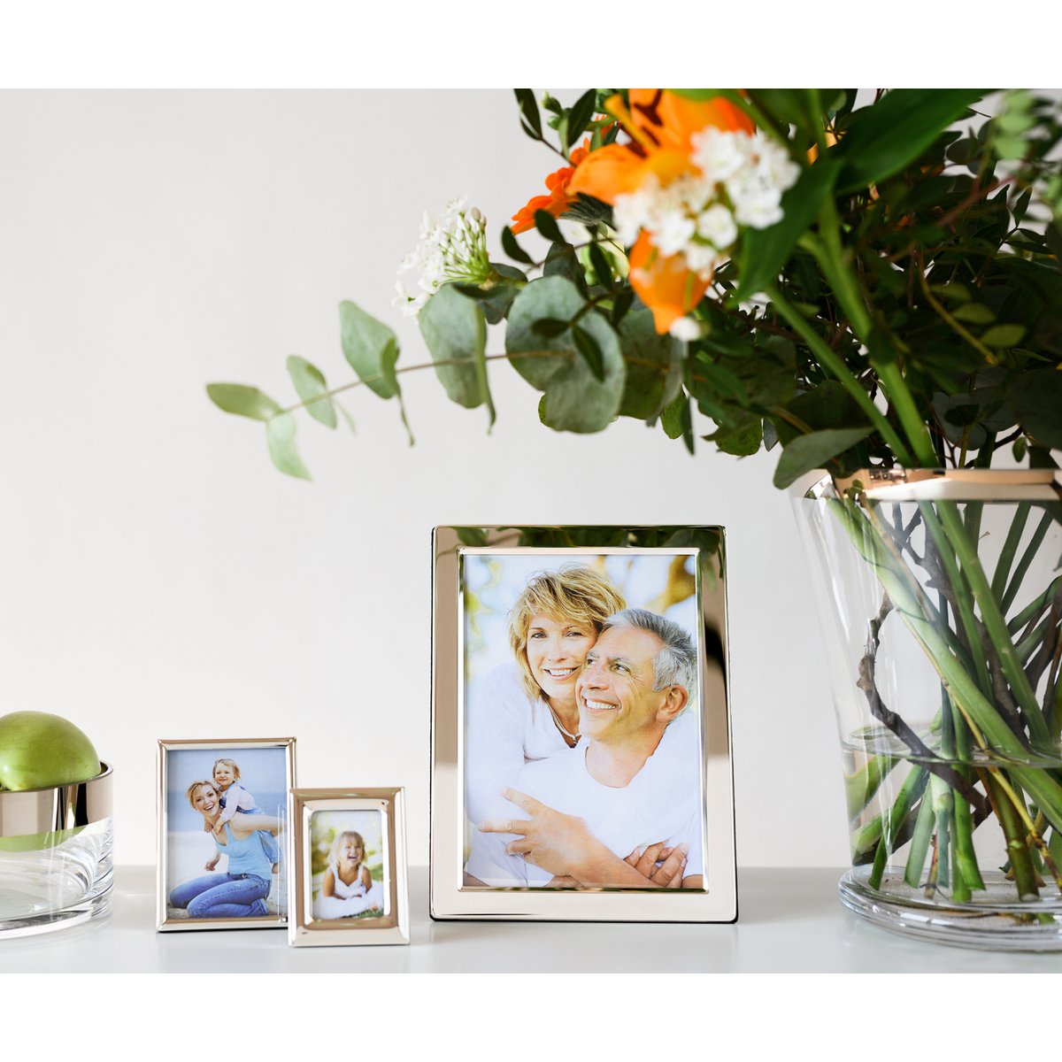 EDZARD set van 2 fotolijsten Salerno voor foto 13 x 18 cm, verzilverd, aanslagbestendig