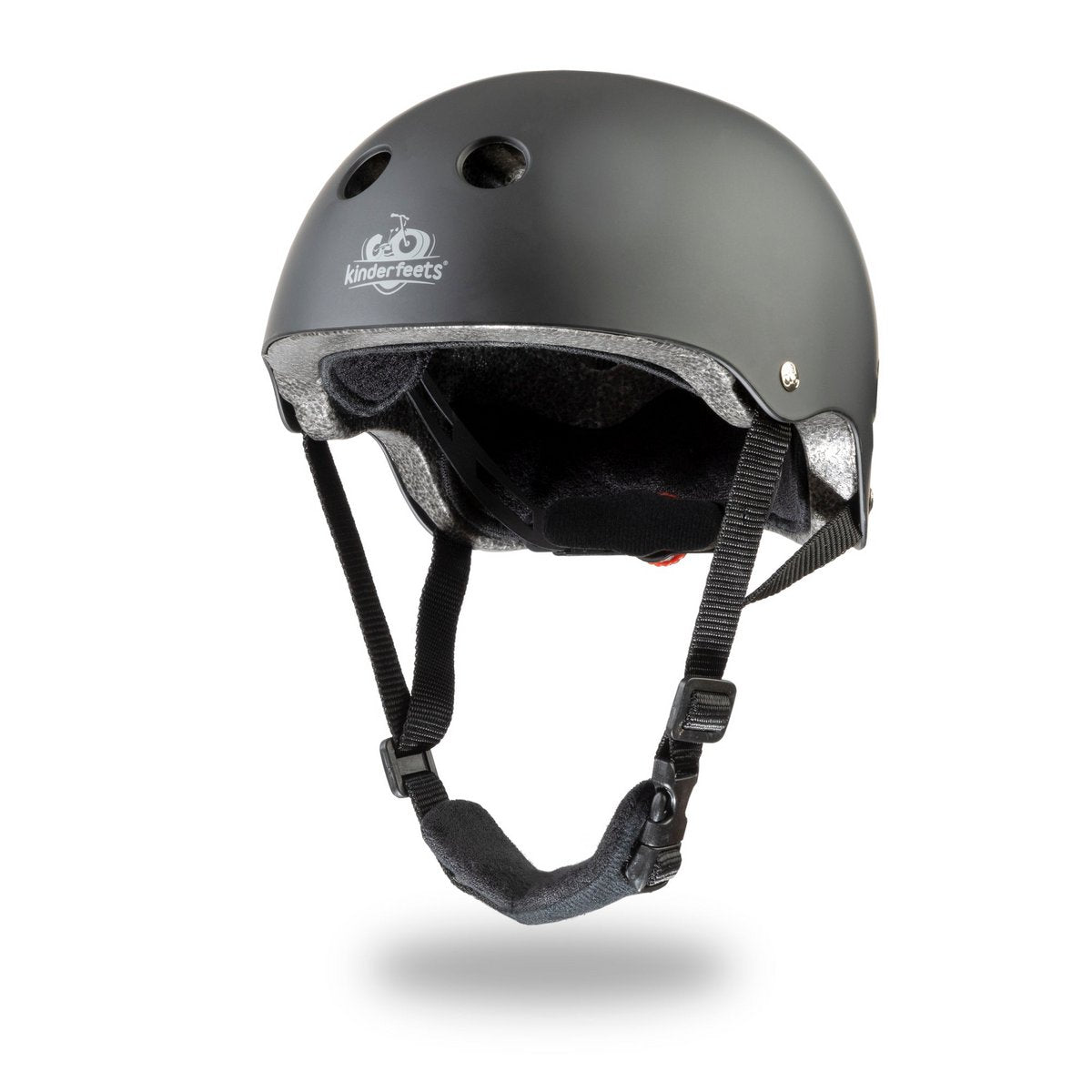 Kinderfeets kinderhelm voor op de fiets / fietshelm voor kinderen - mat zwart