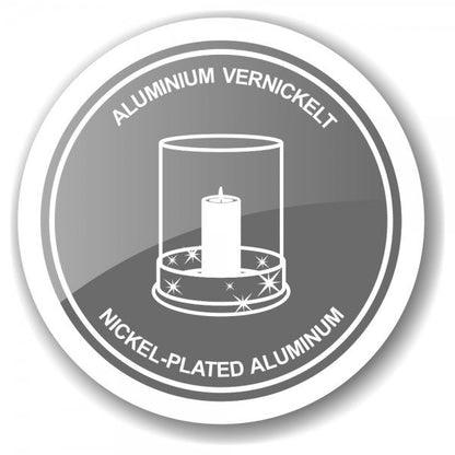EDZARD lantaarn Kingston, gewei design, aluminium, goudkleurig, met glas, hoogte 10 cm, ø 15 cm