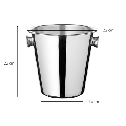 Champagne Kühler Joey Set van 3, Ø 21 cm, Edelstahl