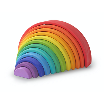 Kinderfeets houten speelgoed regenboog groot - Meerkleurig