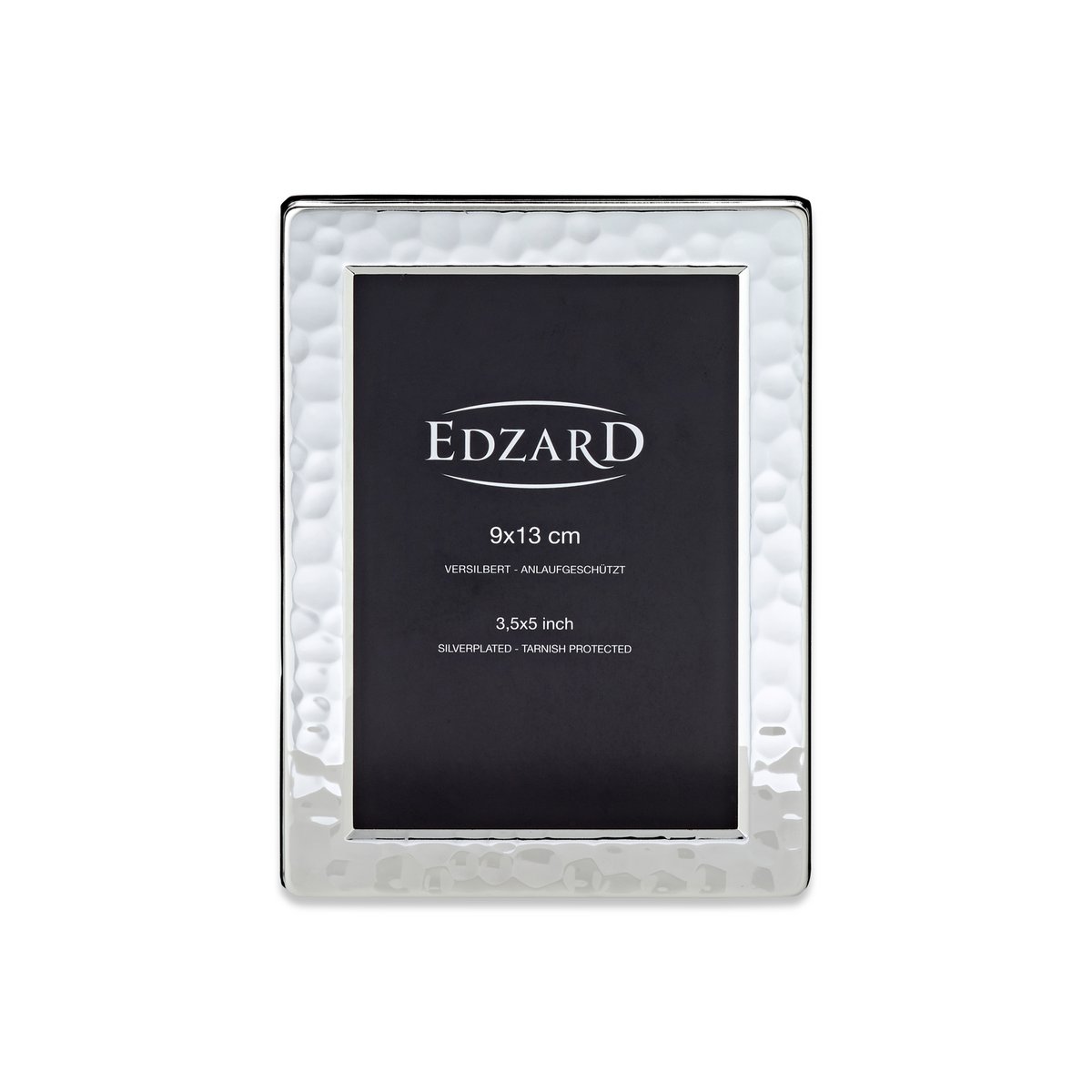 Edzard Picture Frame Pavia (9x 13 cm), gehamerd, nobel zilver -plated, voorafgegaan, 2 hangers