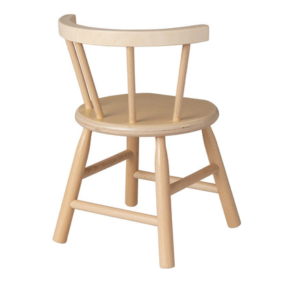 Van Dijk Toys houten kinderstoel gebogen leuning - Naturel (Kinderopvang kwaliteit)