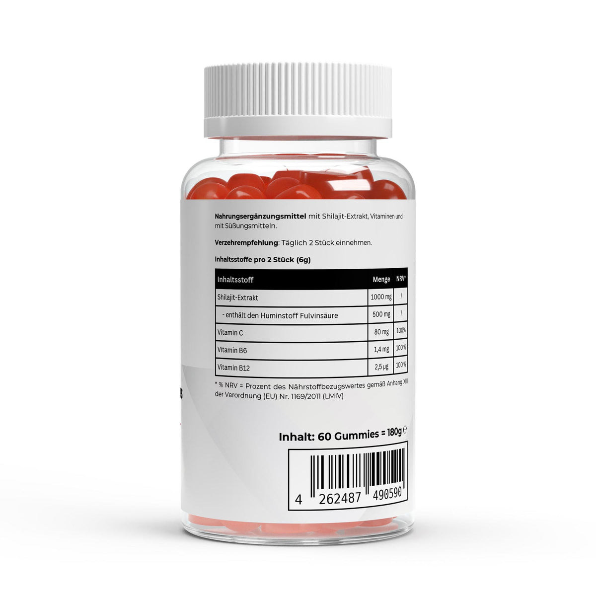 Shilajit Gummies 1000mg + Vitamine C, B6, B12 - 60 stuks