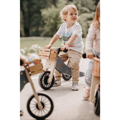 Kinderfeets 2-in-1 houten loopfiets & driewieler Tiny Tot Plus - Slate Blue